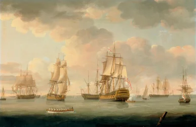 Navires de guerre britanniques à Spithead