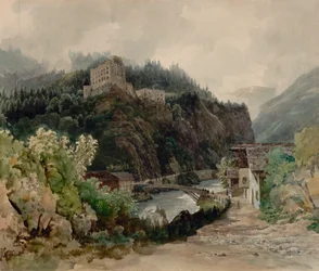 Vue du château de Landeck au Tyrol