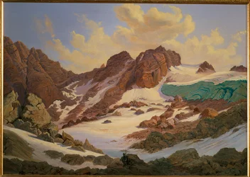 Le Dachstein, vu de Gosau (peinture sur toile)