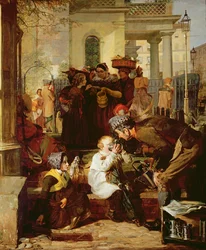 Le client assoiffé (huile sur toile)
