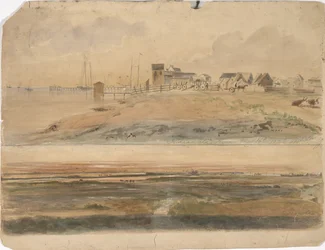 Indianola, Texas et Indianola avec Lavaca Point au loin, 16 mai 1852