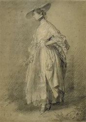 "Une femme avec une rose