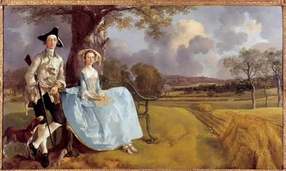 Portrait en pied de Robert Andrews et de sa femme