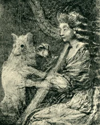 Harpiste et chien, vers 1778, 1943
