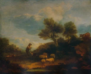 Paysage avec moutons, XVIIIe siècle, 1935