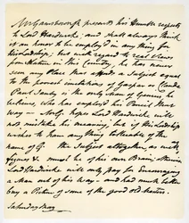 Lettre de Thomas Gainsborough à Lord Hardwicke