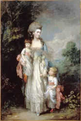 Mme Elizabeth Moody avec ses fils Samuel et Thomas