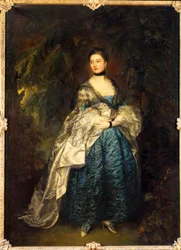 Portrait en pied de Lady Gertrude Alston (1732-1807) Peinture de Thomas Gainsborough (1727-1788) 18ème siècle