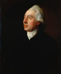 Portrait du révérend Humphrey Gainsborough en manteau noir et cravate blanche