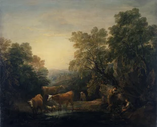 Paysage rocheux avec Agar et Ismaël