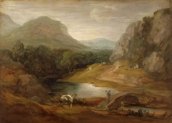 Paysage rocheux avec un pont