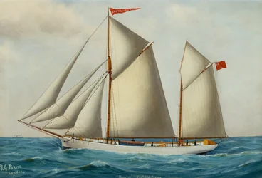 Le Goélette avant et arrière Grovehill en pleine voile