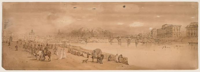 Sélection de vingt des vues les plus pittoresques de Paris : Vue du Pont Neuf et de la Monnaie