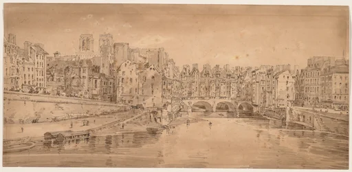 Une sélection de vingt des vues les plus pittoresques de Paris : Vue du Pont St. Michel, prise du Pont Neuf