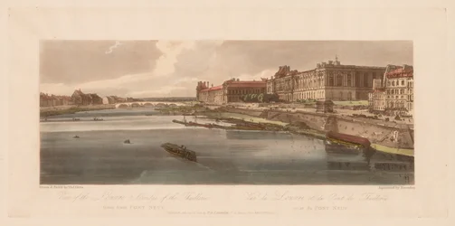 Une sélection de vingt des vues les plus pittoresques de Paris : Vue du Louvre et du pont, 1802