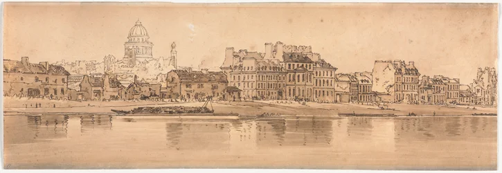 Une Sélection de Vingt des Vues les Plus Pittoresques de Paris : Vue du Panthéon prise de l