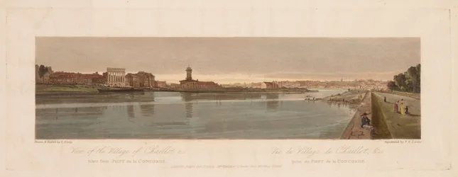 Sélection de vingt des vues les plus pittoresques de Paris : Vue du village de Chaillot, 1803
