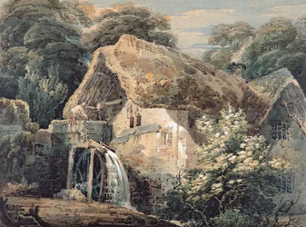 Un moulin à roue, Devon, 1797
