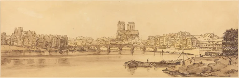 Vue du Pont de la Tournelle et de Notre-Dame prise de l