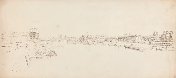 Vue des Tuileries et du Pont prise depuis le Pont de la Concorde