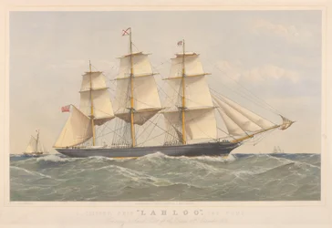 Clipper Ship Lahloo, 799 tonnes, se préparant à débarquer le pilote au large des Owers