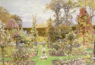 Le cadran solaire dans le jardin de roses