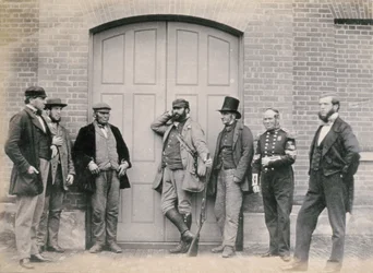 Personnel à Holkham Hall, Norfolk, c.1863