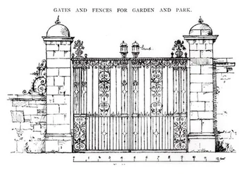 Portails et clôtures pour jardin et parc, de 