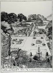 Vue du jardin, Broad Oak, Accrington, de 