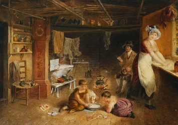 Travail et jeu dans la cuisine
