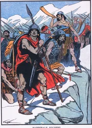 Soldats Hannibals (lithographie couleur)