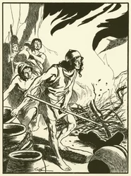 Chauffer les rochers (gravure)