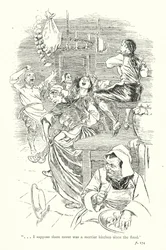 Illustration pour A Sentimental Journey de Laurence Sterne (lithographie)