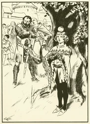 Le fils de Tell et la pomme (gravure)