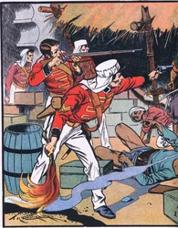 La destruction du magazine à Delhi (lithographie couleur)