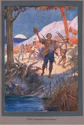 Ils sont rentrés le soir (lithographie couleur)