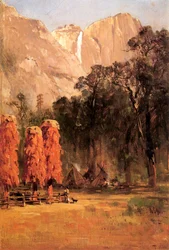 Greniers à Glands des Indiens Piute, vers 1873