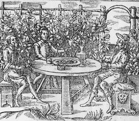 Détente dans un berceau, 1577