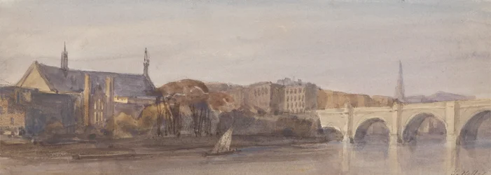 Vue de Westminster Hall et du pont depuis Lambeth
