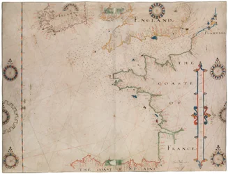 Carte du golfe de Gascogne et de la Manche
