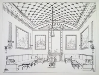 Salon, illustration de Household Furniture and Interior Decoration