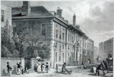 Vue de la Salle des Orfèvres depuis Foster Lane, vers 1827