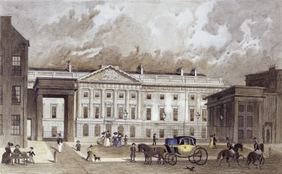 Gravure contemporaine de la nouvelle Monnaie royale, c.1830
