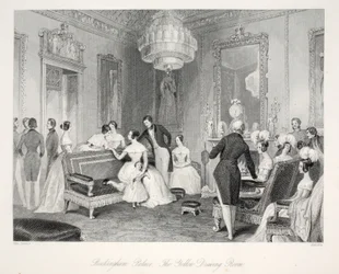 Palais de Buckingham, le salon jaune, de 