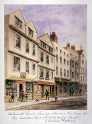 Holywell Street, Westminster, Londres, vers 1853