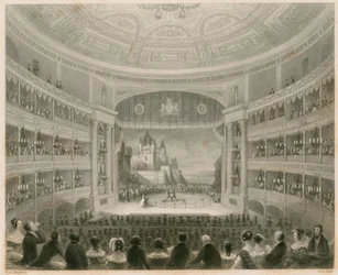 Vue intérieure du théâtre de Drury Lane, Londres
