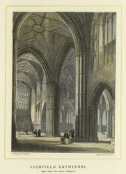 Cathédrale de Lichfield, vue du transept nord