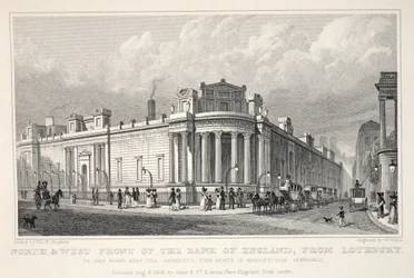 Façade nord et ouest de la Banque d