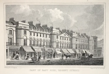 Partie du côté est, Regent Street, de 