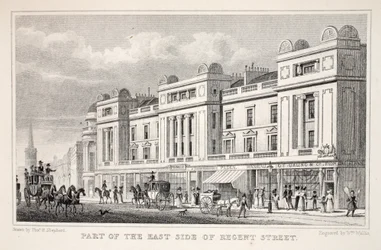 Partie du côté est de Regent Street, de 
